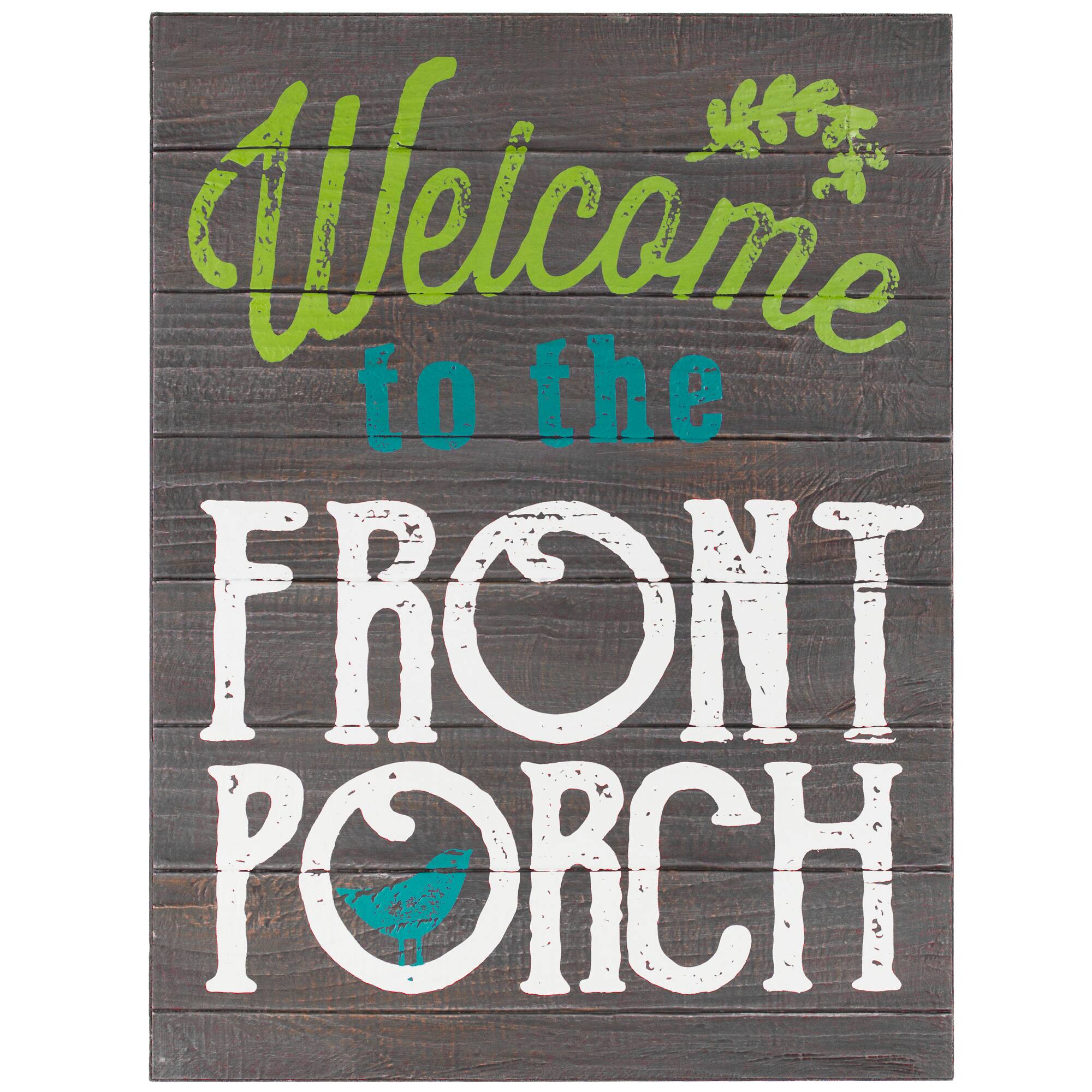 Welcome to the Front Porch Rustic Wooden Wall Art